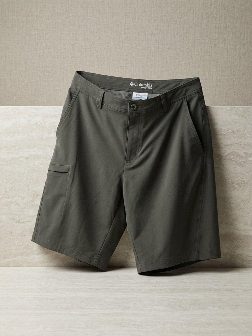Columbia PFG Performance Fishing Cargo Shorts Men Size 36 Olive Green